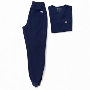 Figs Zamora Navy Blue jogger scrub set size small